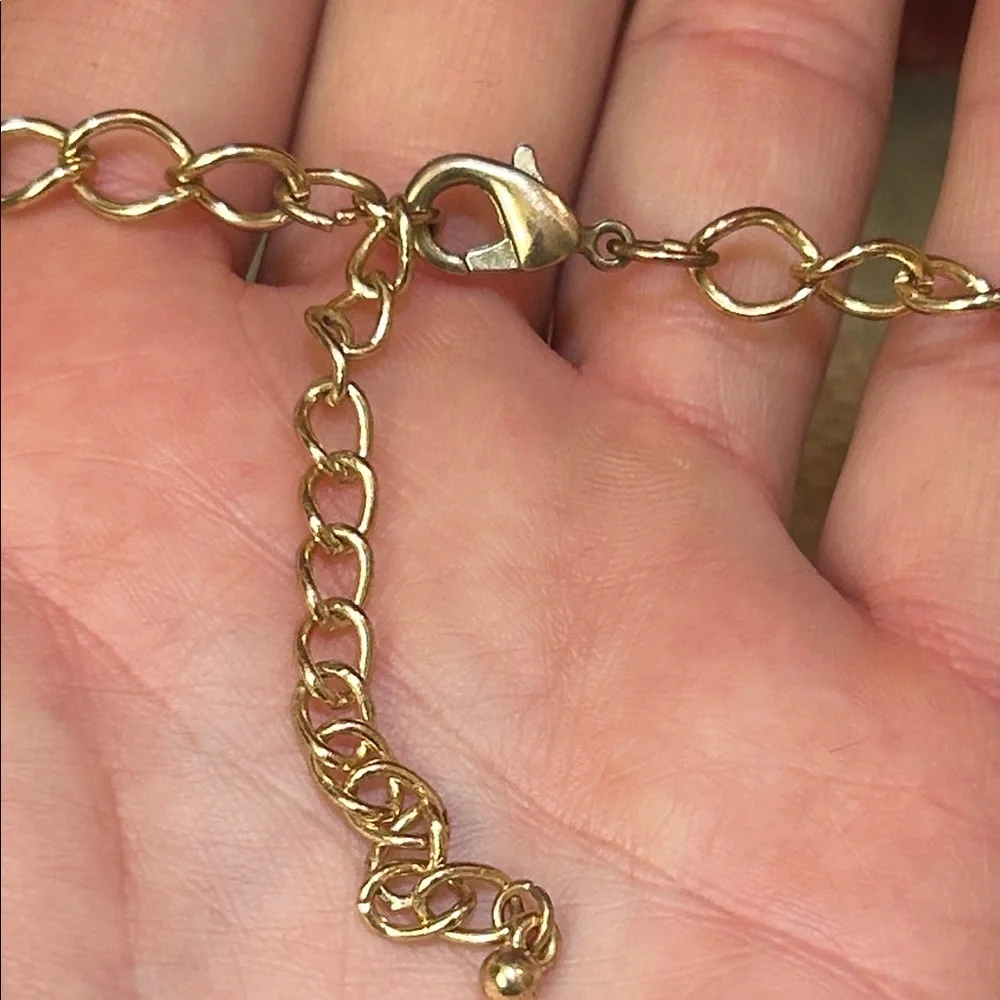 Vintage Gold and Silver Geometric Mid Century Modern Necklace - Picture 7 of 7